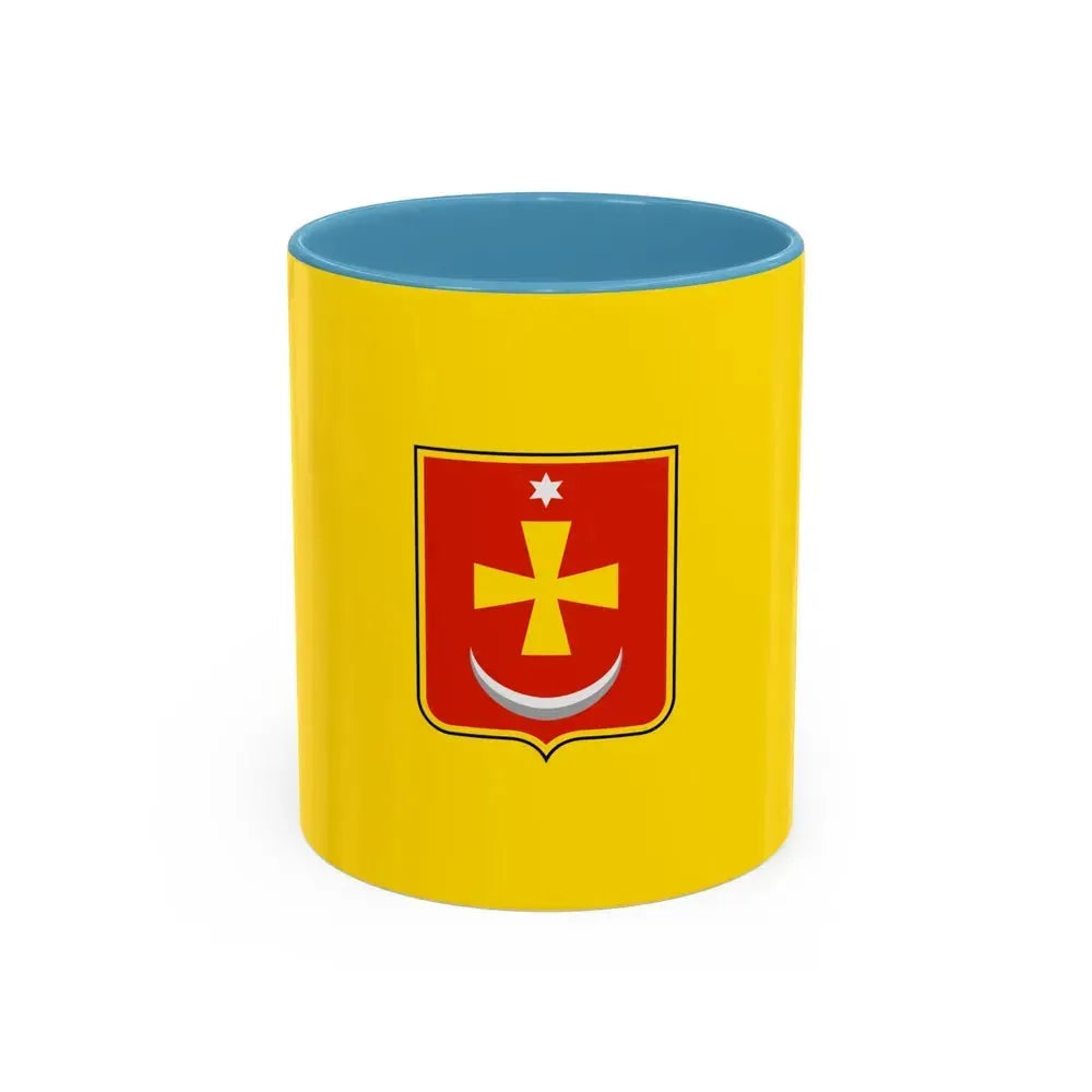 Flag of Konotop Ukraine - Accent Coffee Mug 11oz Light Blue - Go Mug Yourself