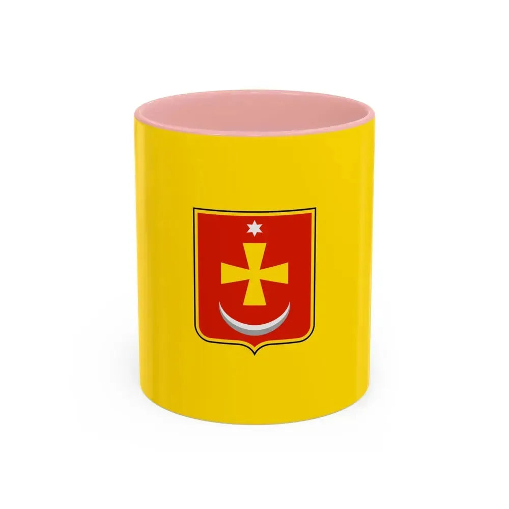 Flag of Konotop Ukraine - Accent Coffee Mug 11oz Pink - Go Mug Yourself