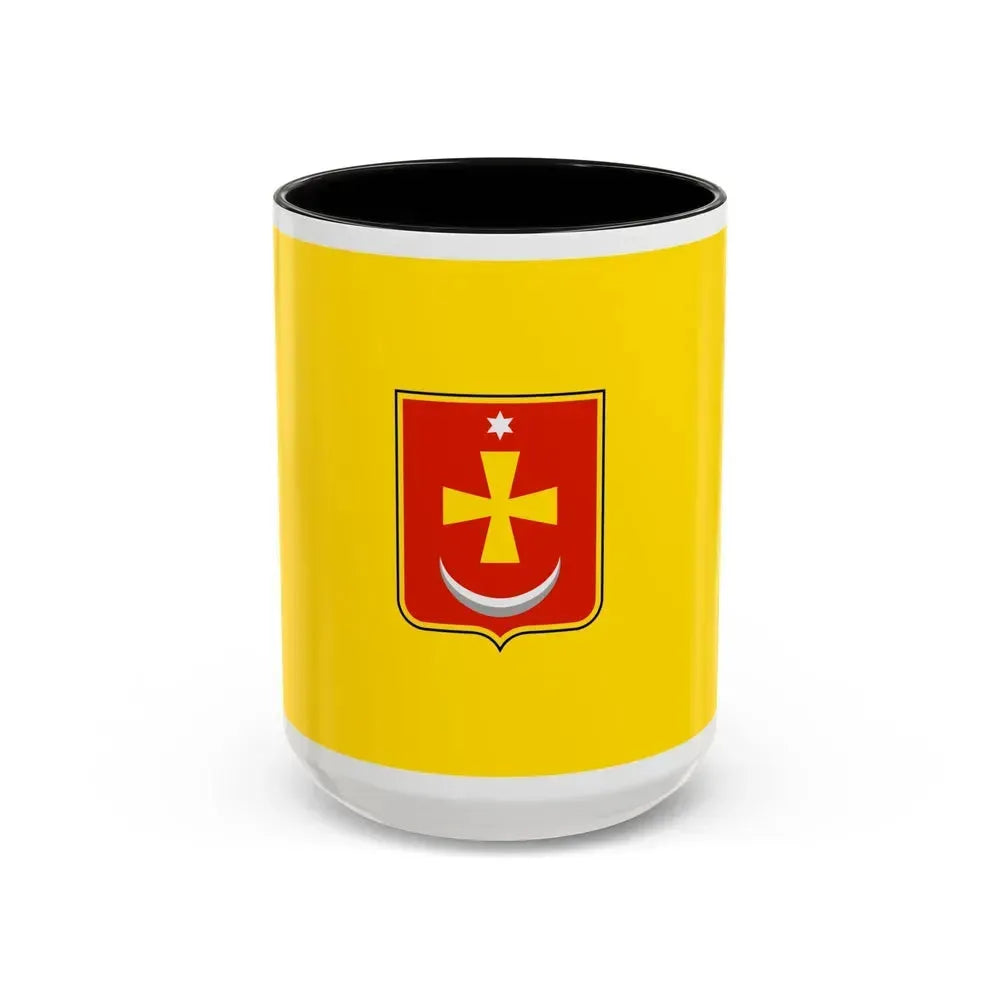 Flag of Konotop Ukraine - Accent Coffee Mug 15oz Black - Go Mug Yourself