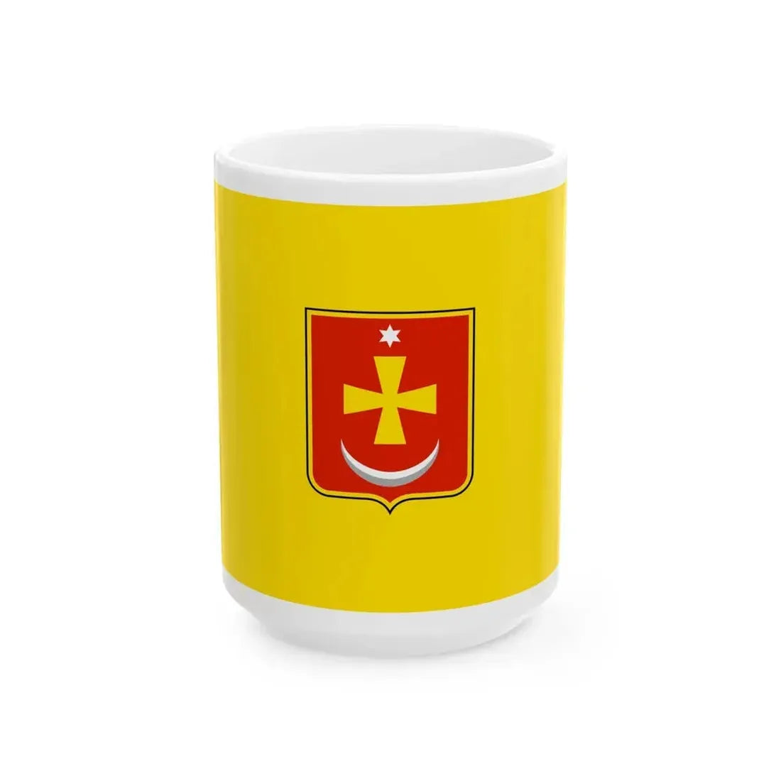 Flag of Konotop Ukraine - White Coffee Mug 15oz - Go Mug Yourself