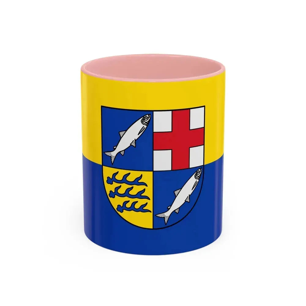 Flag of Konstanz Germany - Accent Coffee Mug 11oz Pink - Go Mug Yourself