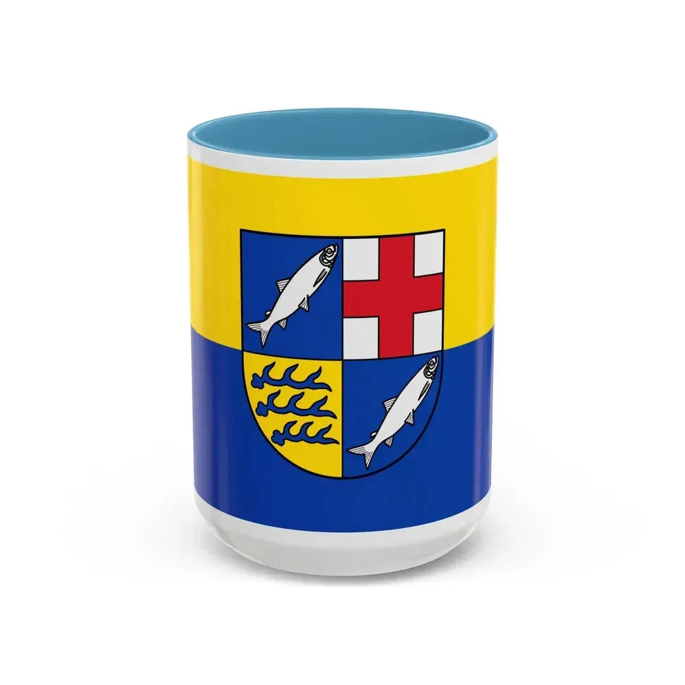 Flag of Konstanz Germany - Accent Coffee Mug 15oz Light Blue - Go Mug Yourself
