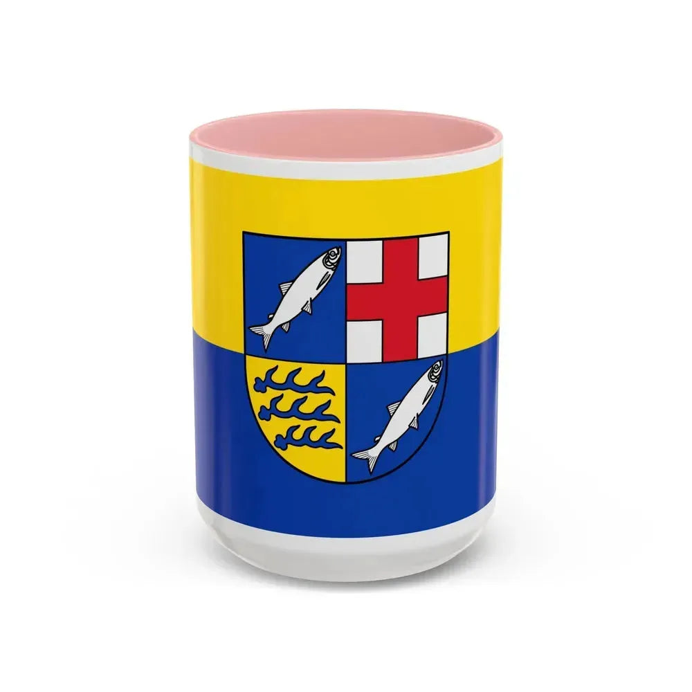 Flag of Konstanz Germany - Accent Coffee Mug 15oz Pink - Go Mug Yourself