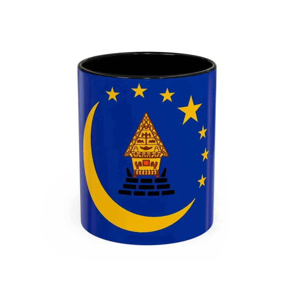 Flag of Koror Palau - Accent Coffee Mug 11oz Black - Go Mug Yourself
