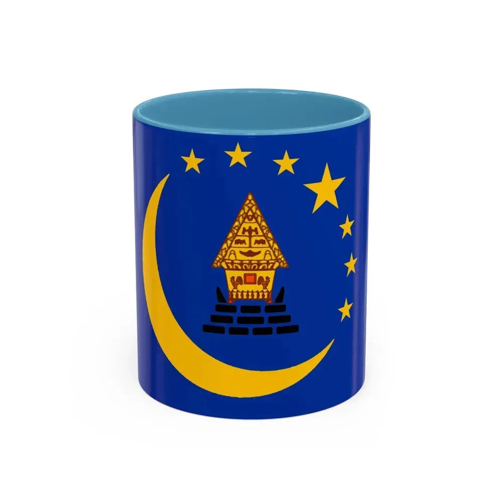 Flag of Koror Palau - Accent Coffee Mug 11oz Light Blue - Go Mug Yourself