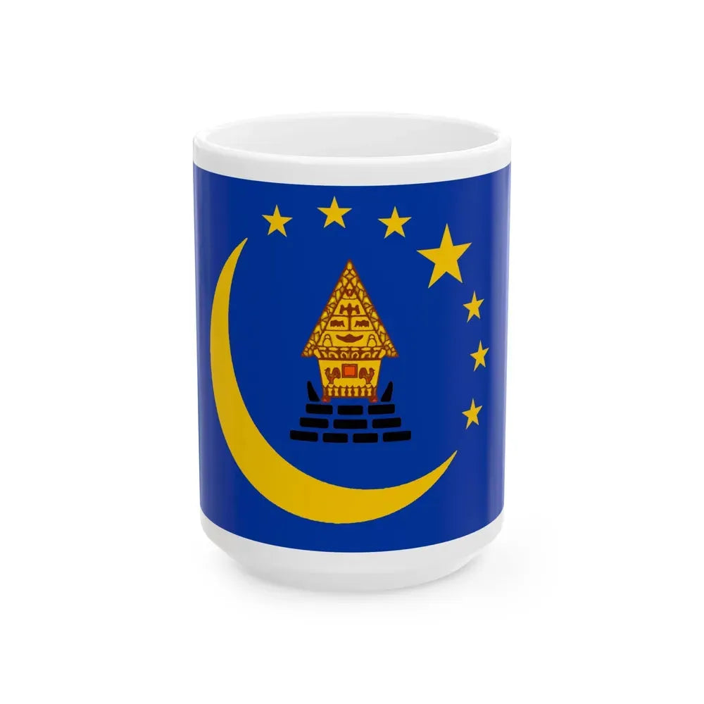 Flag of Koror Palau - White Coffee Mug 15oz - Go Mug Yourself