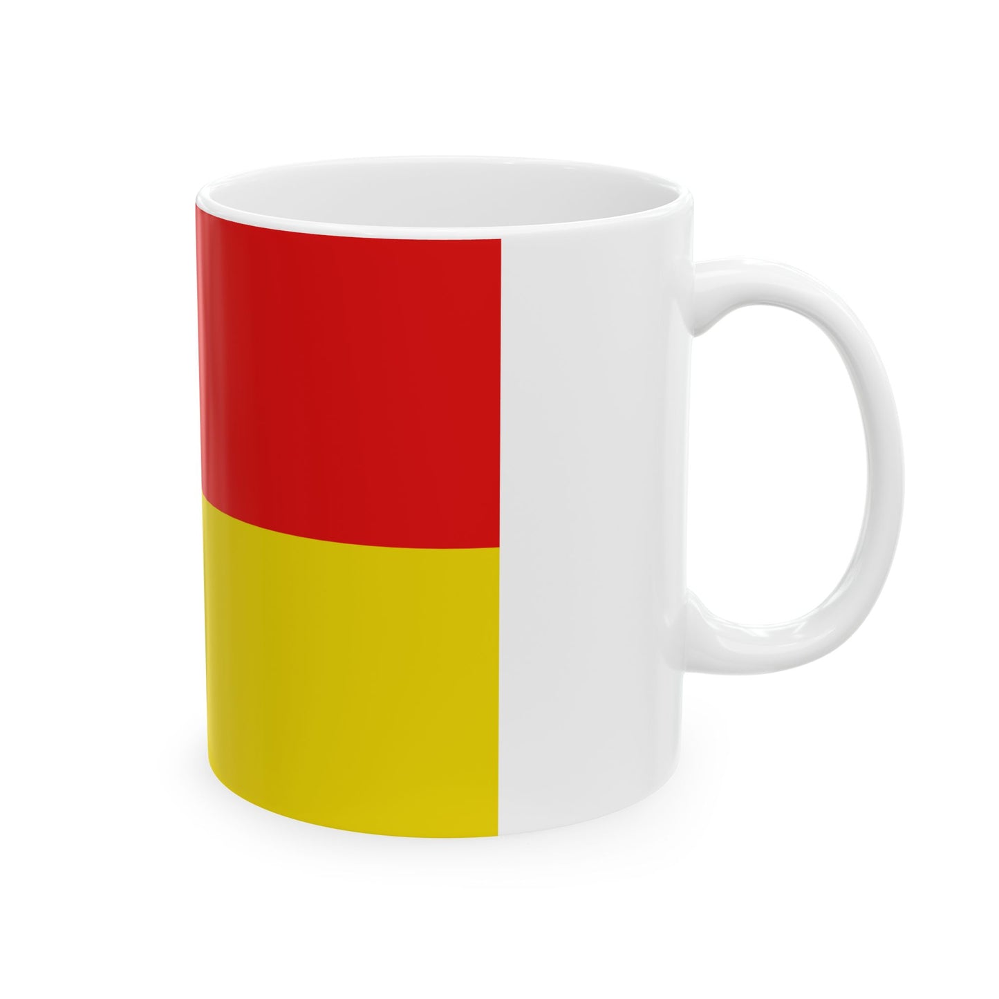 Flag of Kortessem (Belgium) White Coffee Mug-Go Mug Yourself