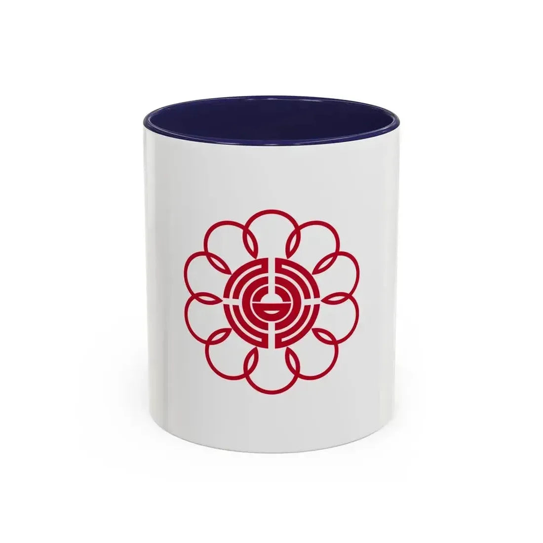 Flag of Koshigaya Saitama Japan - Accent Coffee Mug 11oz Navy - Go Mug Yourself