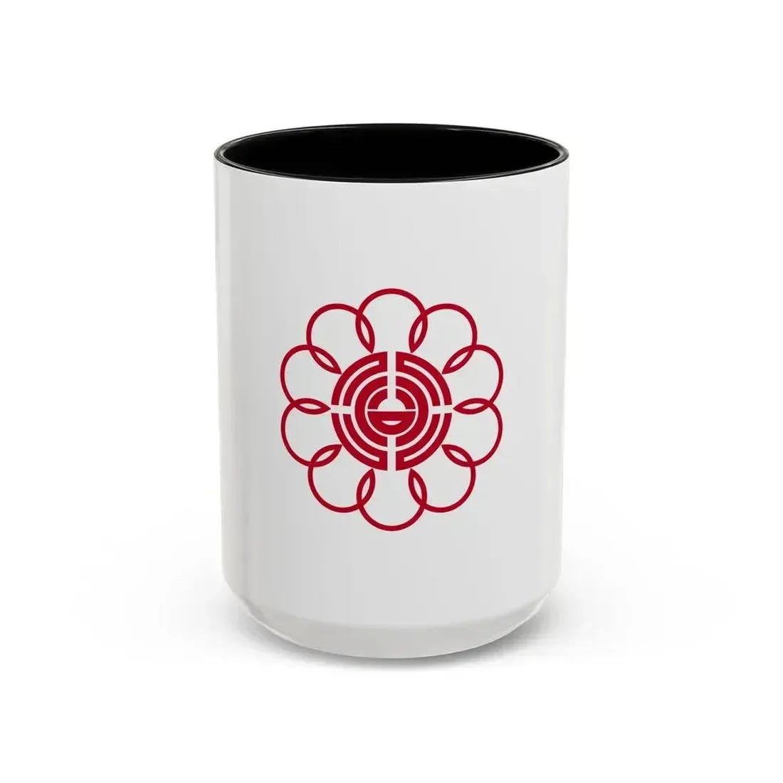 Flag of Koshigaya Saitama Japan - Accent Coffee Mug 15oz Black - Go Mug Yourself