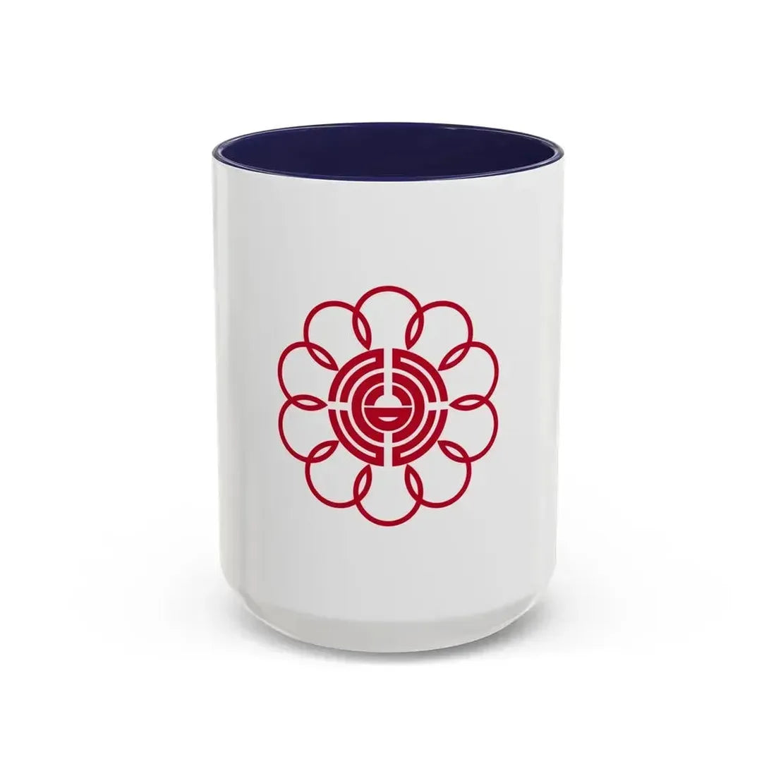 Flag of Koshigaya Saitama Japan - Accent Coffee Mug 15oz Navy - Go Mug Yourself