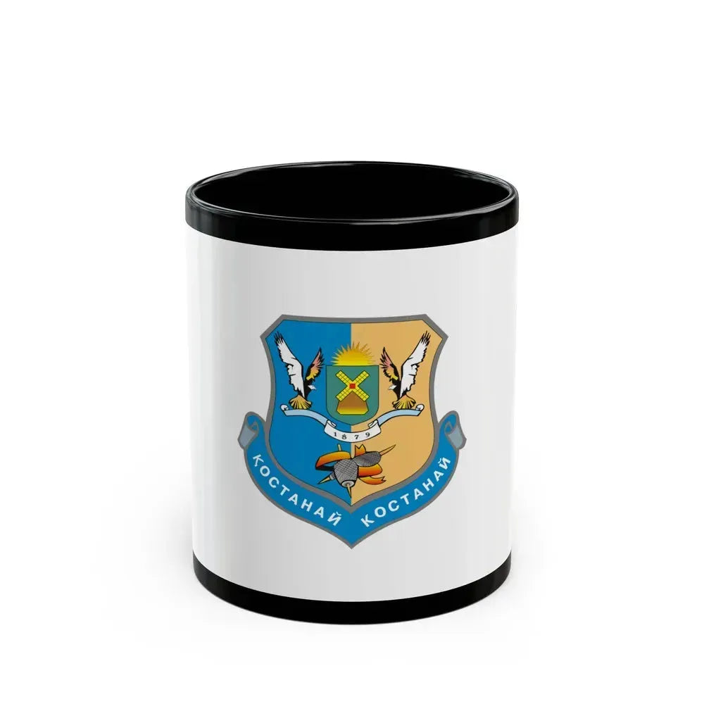 Flag of Kostanay Kazakhstan - Black Coffee Mug 11oz - Go Mug Yourself