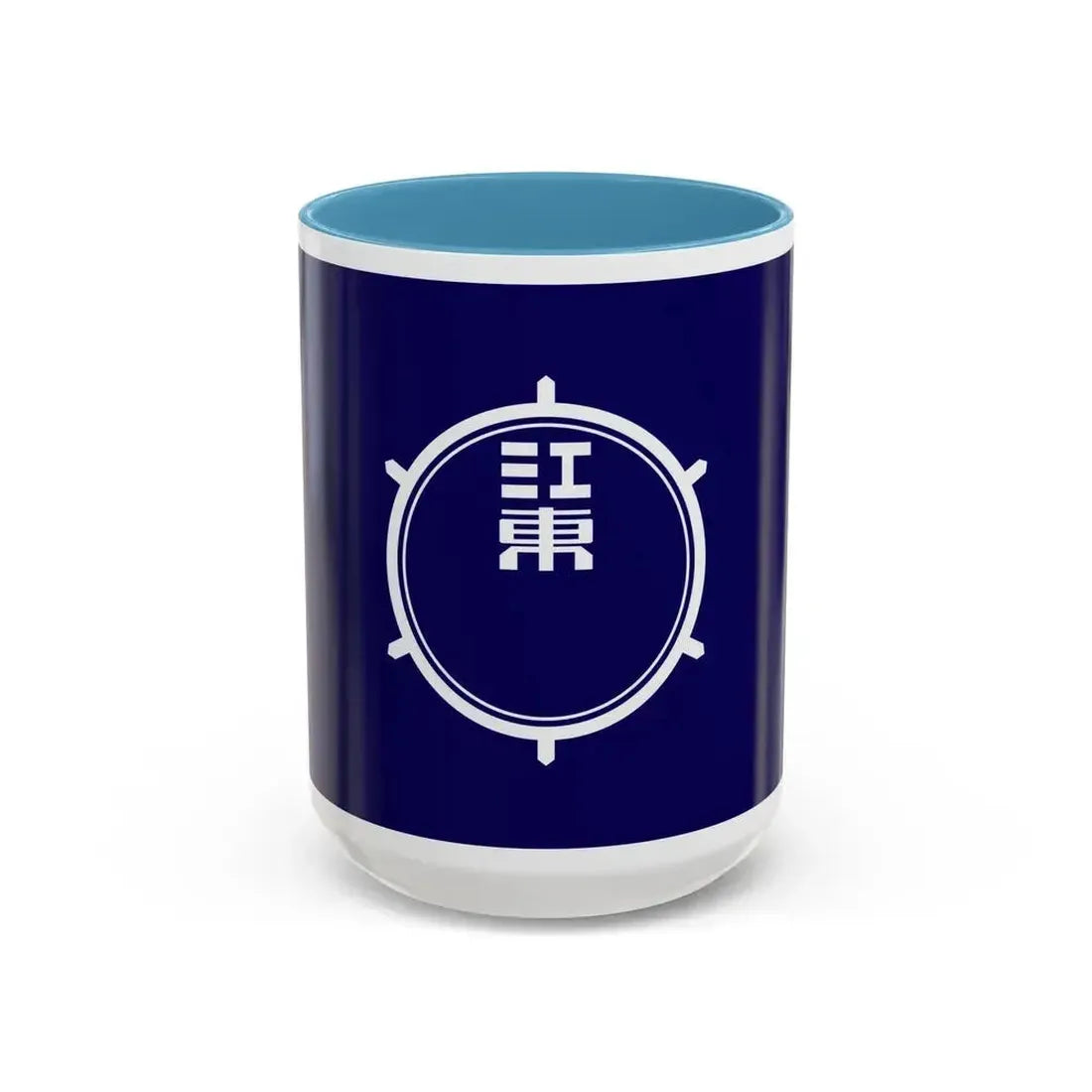 Flag of Koto Tokyo Japan - Accent Coffee Mug 15oz Light Blue - Go Mug Yourself