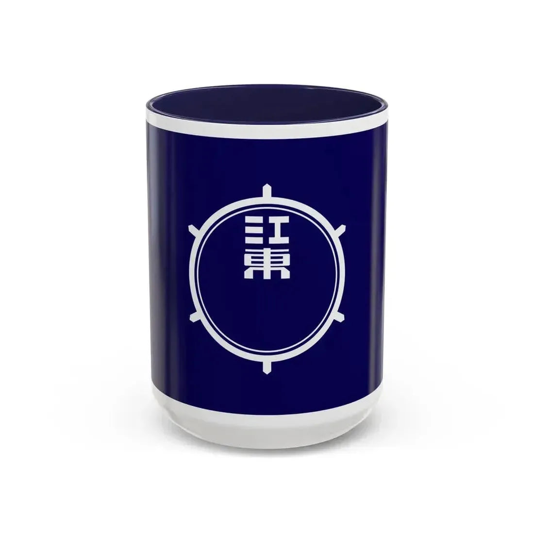 Flag of Koto Tokyo Japan - Accent Coffee Mug 15oz Navy - Go Mug Yourself