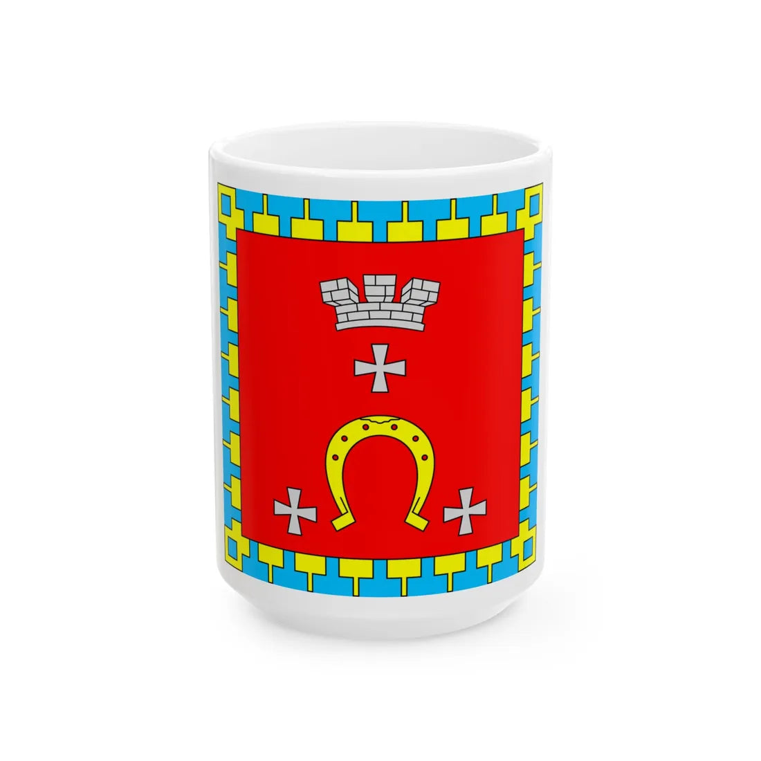 Flag of Kovel (Ukraine) White Coffee Mug 15oz - Go Mug Yourself