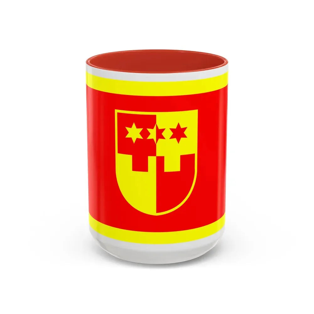 Flag of Krapina Zagorje County Croatia - Accent Coffee Mug 15oz Red - Go Mug Yourself