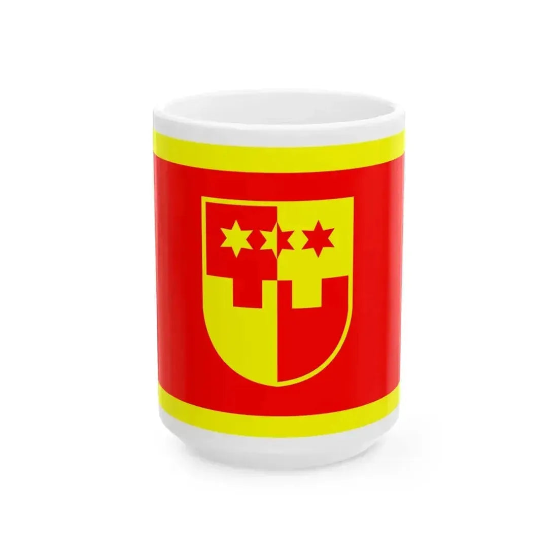 Flag of Krapina-Zagorje-County (Croatia) White Coffee Mug 15oz - Go Mug Yourself