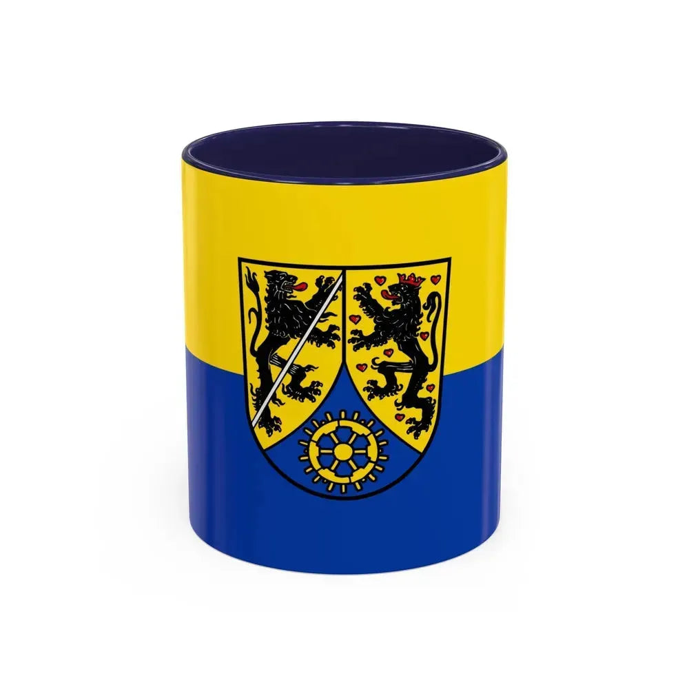 Flag of Kronach Germany - Accent Coffee Mug 11oz Navy - Go Mug Yourself