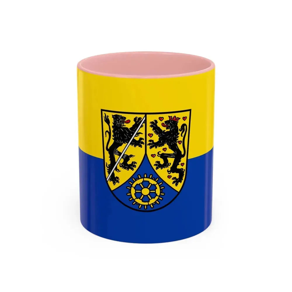 Flag of Kronach Germany - Accent Coffee Mug 11oz Pink - Go Mug Yourself