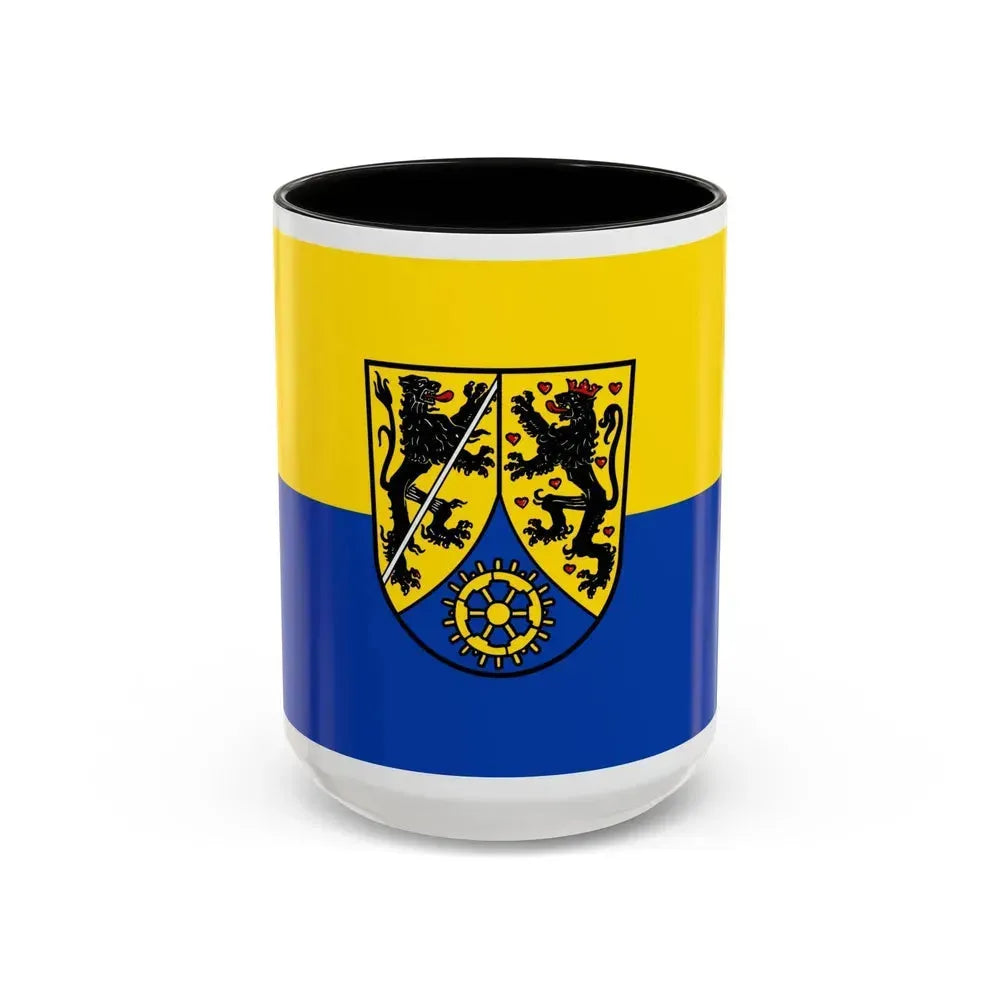 Flag of Kronach Germany - Accent Coffee Mug 15oz Black - Go Mug Yourself