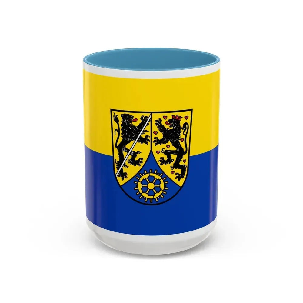 Flag of Kronach Germany - Accent Coffee Mug 15oz Light Blue - Go Mug Yourself