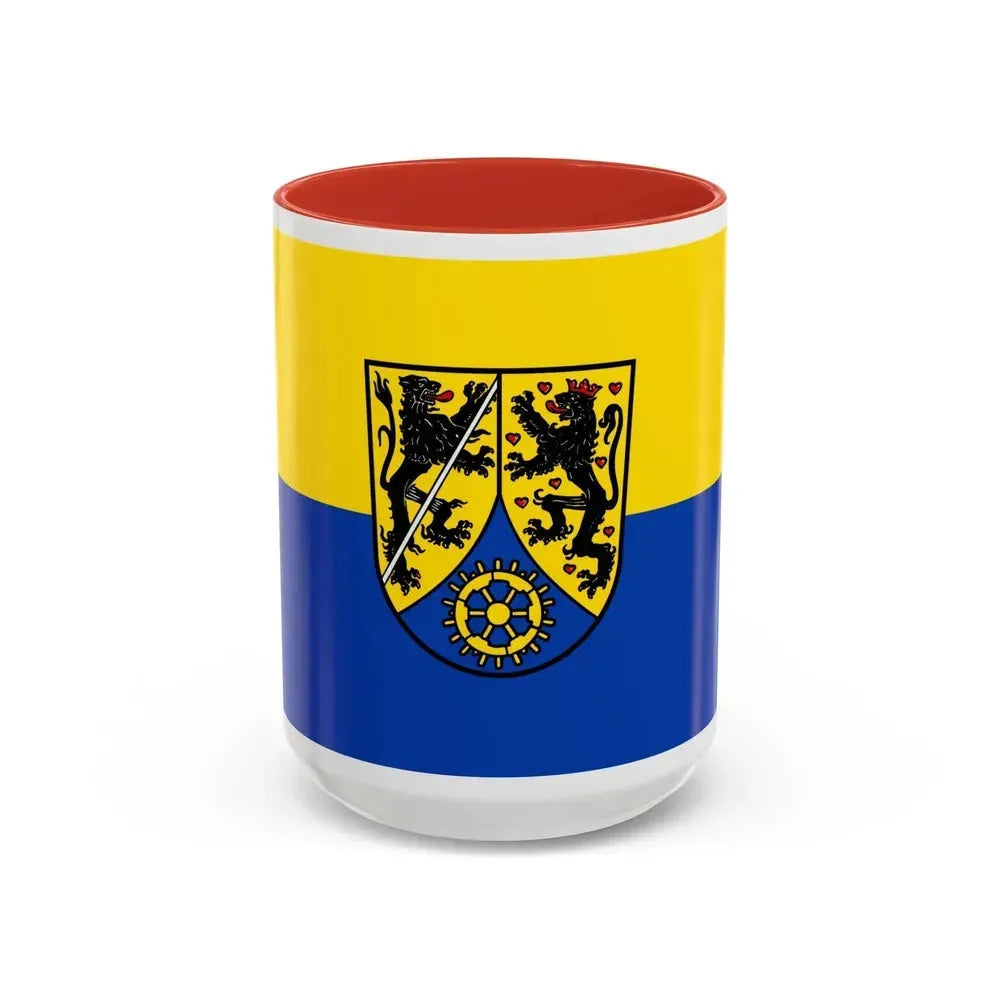Flag of Kronach Germany - Accent Coffee Mug 15oz Red - Go Mug Yourself