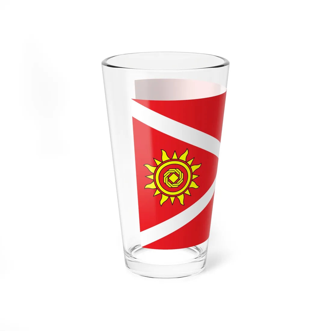 Flag of Kropyvnytskyi Raion (Ukraine) Pint Glass 16oz - Go Mug Yourself