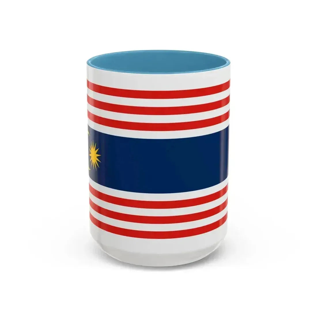 Flag of Kuala Lumpur Malaysia - Accent Coffee Mug 15oz Light Blue - Go Mug Yourself