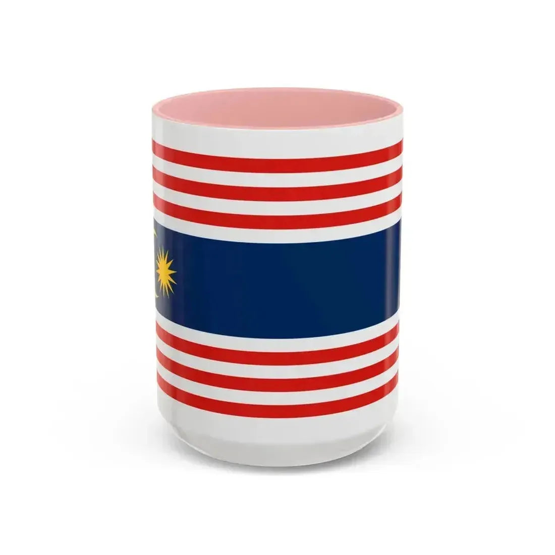 Flag of Kuala Lumpur Malaysia - Accent Coffee Mug 15oz Pink - Go Mug Yourself