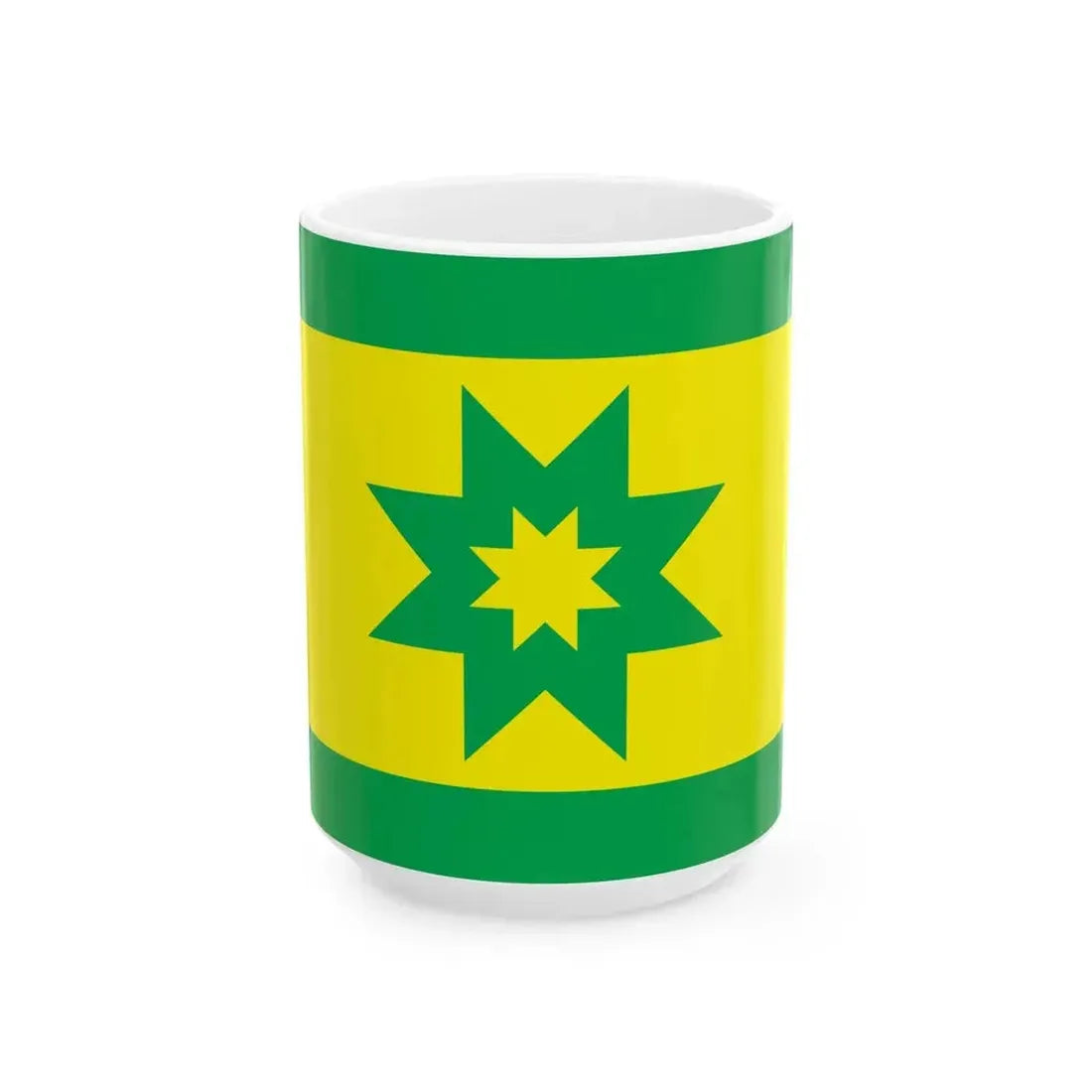 Flag of Kullamaa Estonia (Estonia) White Coffee Mug 15oz - Go Mug Yourself