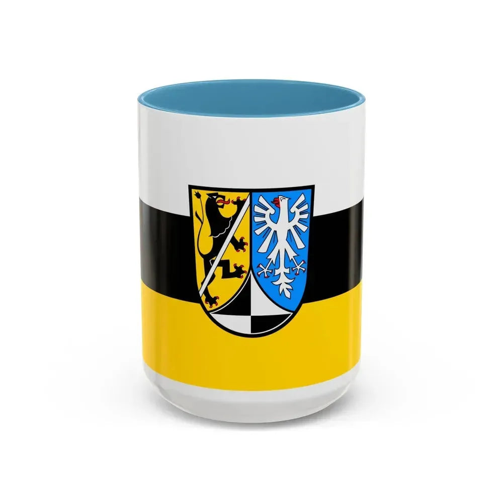Flag of Kulmbach Germany - Accent Coffee Mug 15oz Light Blue - Go Mug Yourself