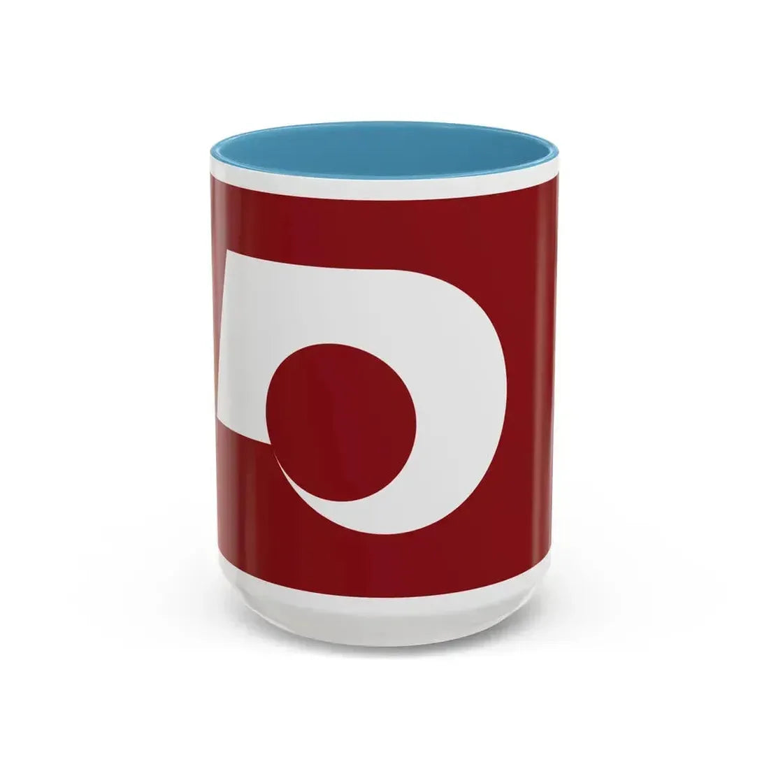 Flag of Kumamoto Prefecture Japan - Accent Coffee Mug 15oz Light Blue - Go Mug Yourself