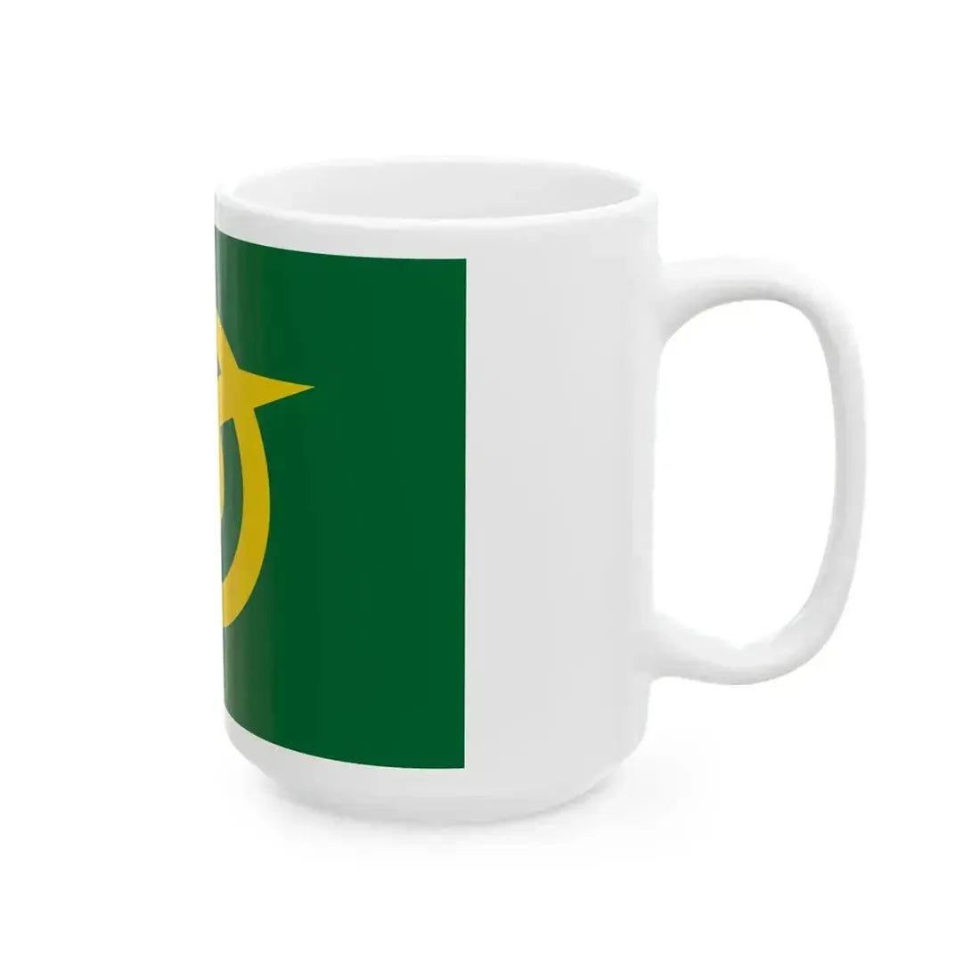 Flag of Kumenan Okayama (Japan) White Coffee Mug - Go Mug Yourself