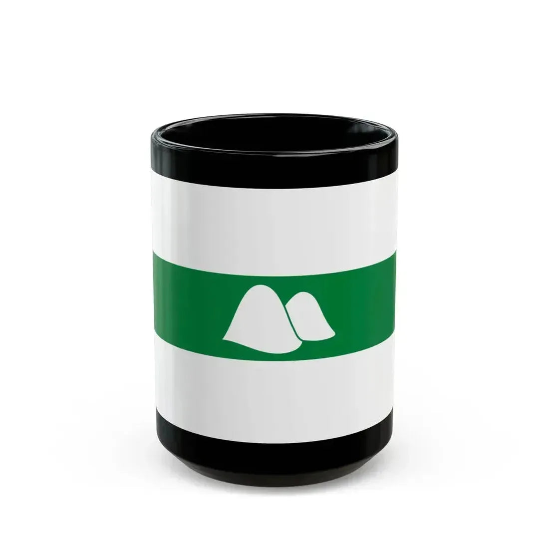 Flag of Kurgan Oblast Russia - Black Coffee Mug 15oz - Go Mug Yourself