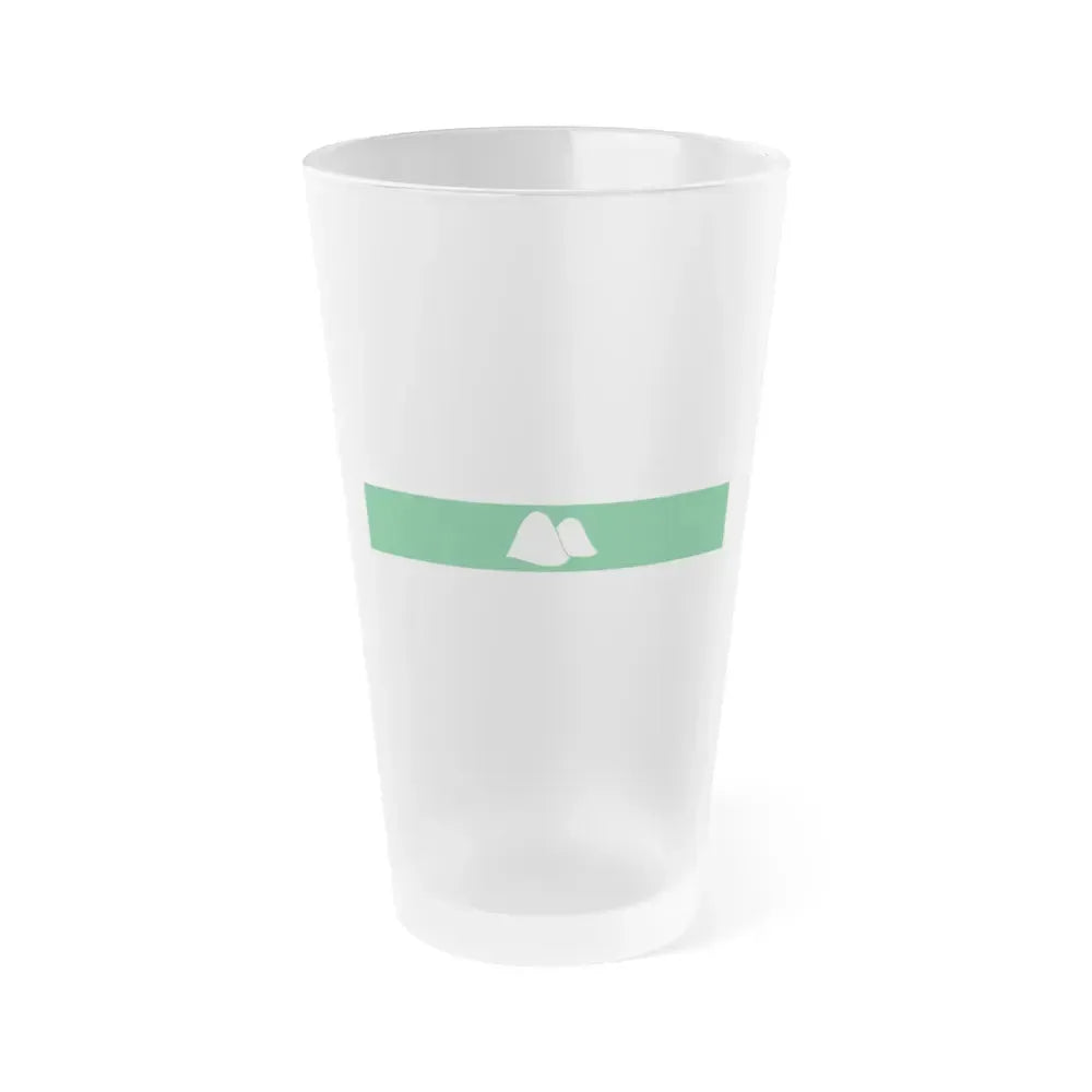 Flag of Kurgan Oblast Russia - Frosted Pint Glass 16oz 16oz Frosted - Go Mug Yourself