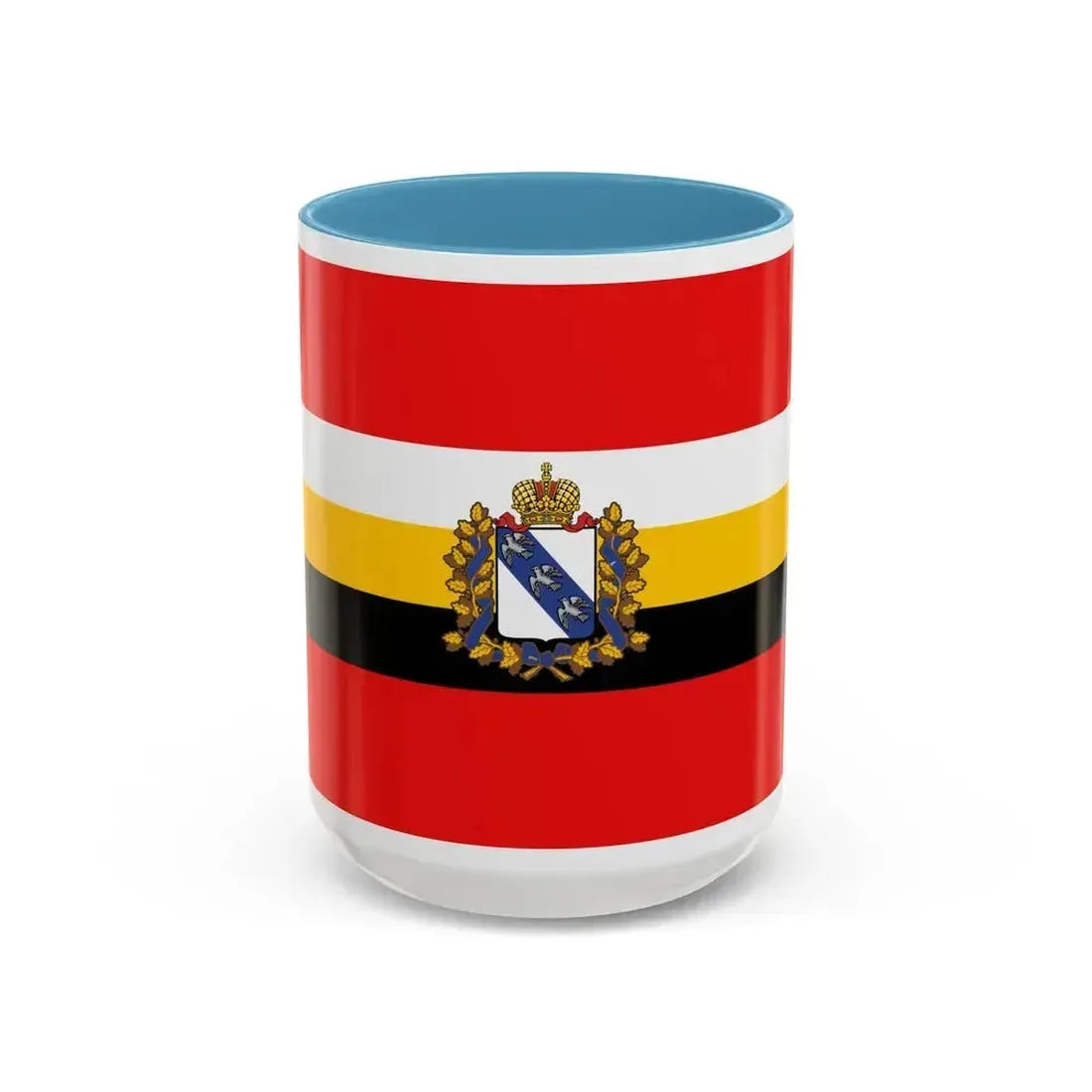 Flag of Kursk Oblast Russia - Accent Coffee Mug 15oz Light Blue - Go Mug Yourself