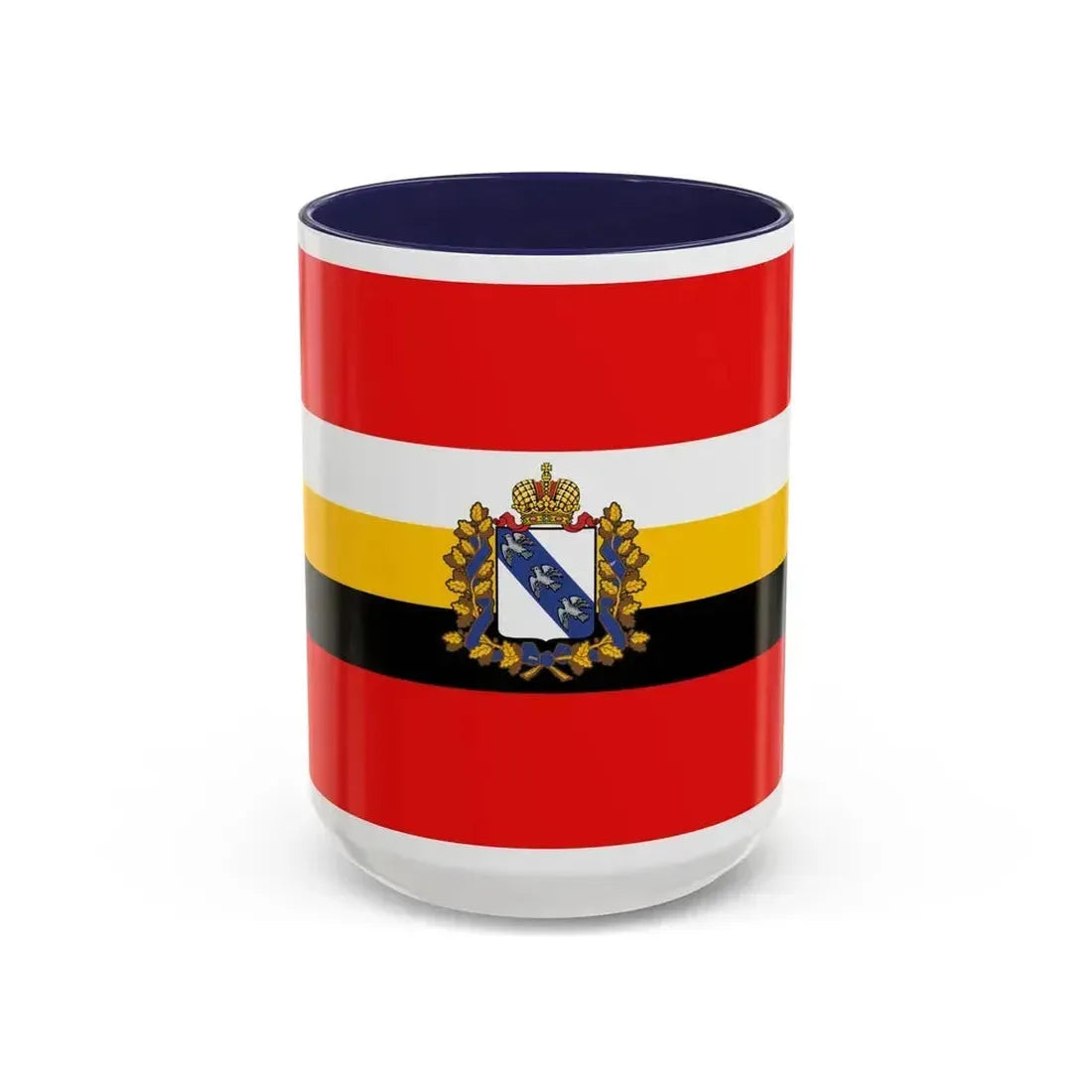Flag of Kursk Oblast Russia - Accent Coffee Mug 15oz Navy - Go Mug Yourself