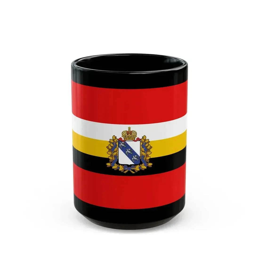 Flag of Kursk Oblast Russia - Black Coffee Mug 15oz - Go Mug Yourself