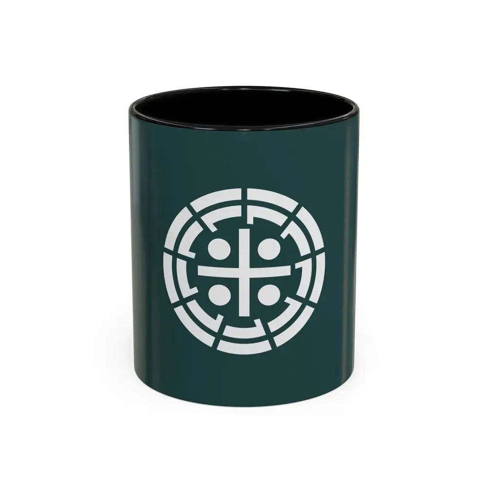 Flag of Kurume Fukuoka Japan - Accent Coffee Mug 11oz Black - Go Mug Yourself