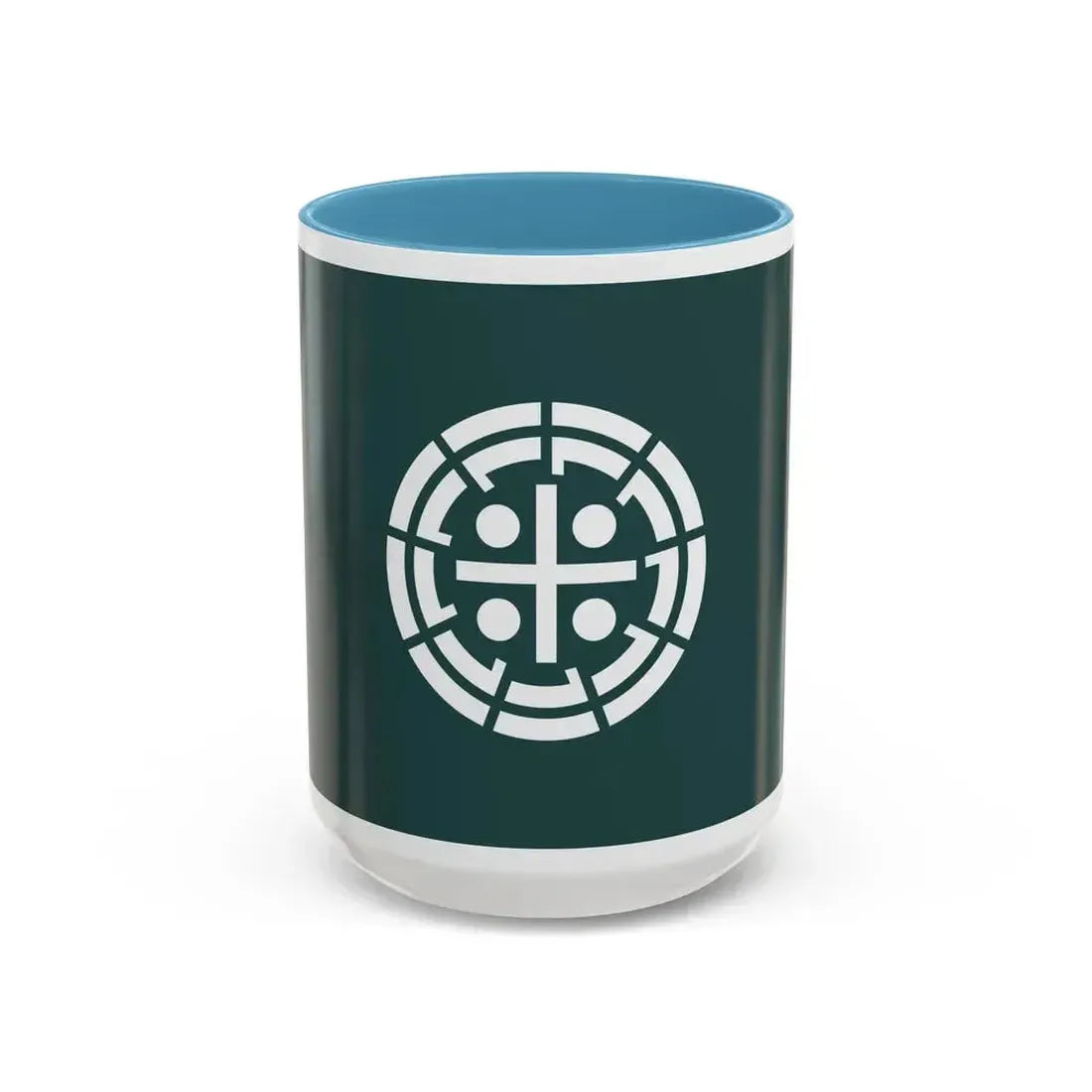 Flag of Kurume Fukuoka Japan - Accent Coffee Mug 15oz Light Blue - Go Mug Yourself