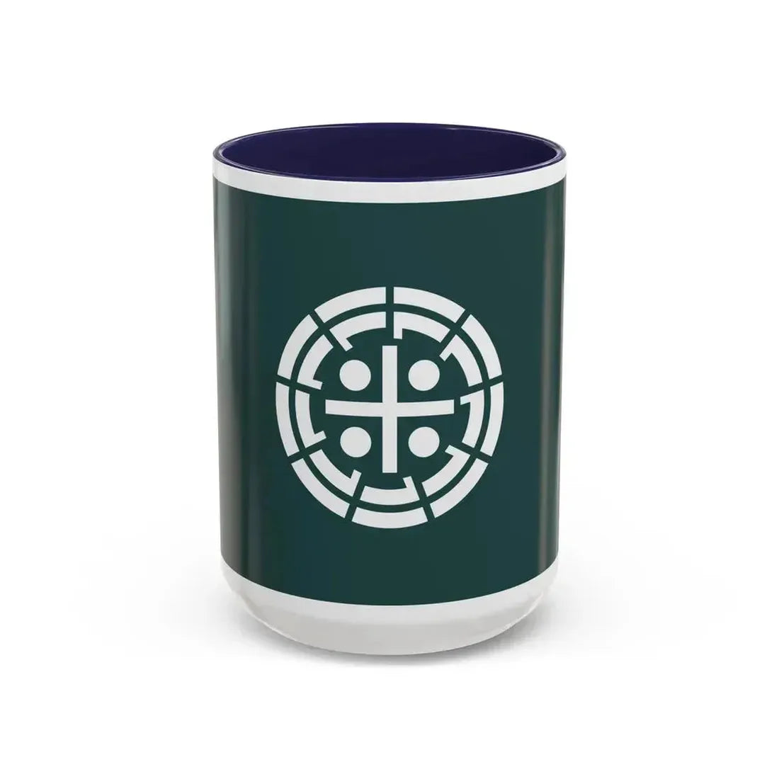 Flag of Kurume Fukuoka Japan - Accent Coffee Mug 15oz Navy - Go Mug Yourself