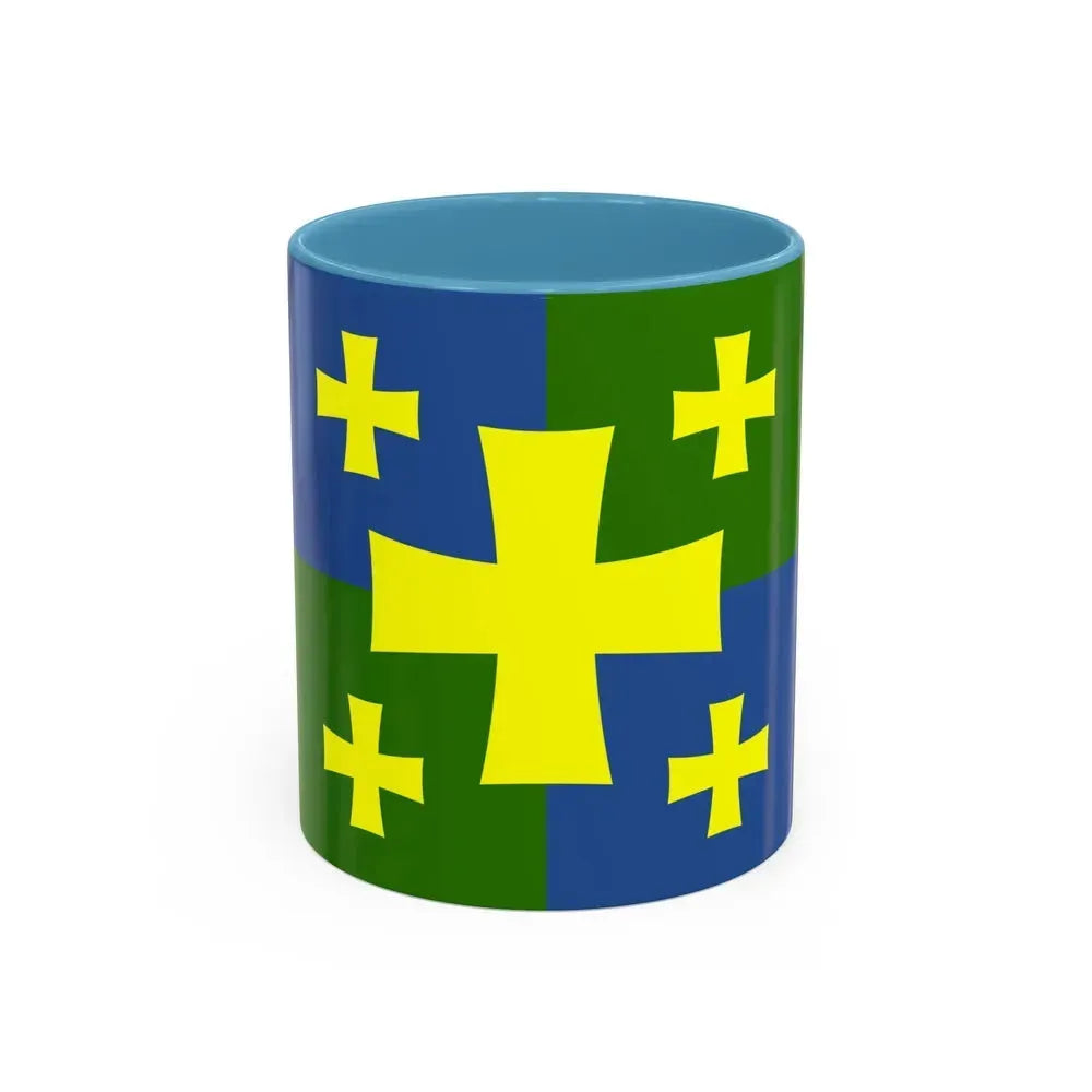 Flag of Kutaisi Georgia - Accent Coffee Mug 11oz Light Blue - Go Mug Yourself