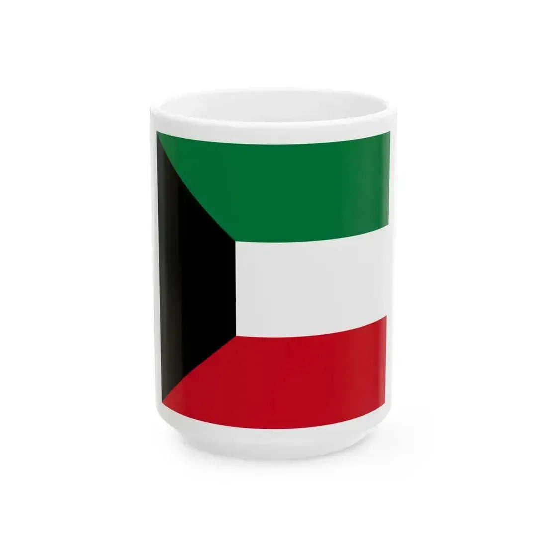 Flag of Kuwait 1-1 (Kuwait) White Coffee Mug 15oz - Go Mug Yourself