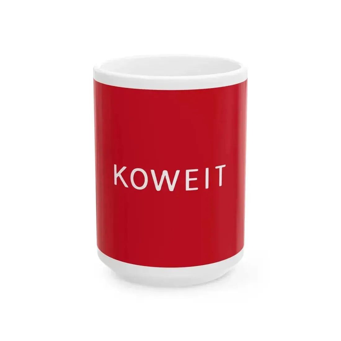 Flag of Kuwait 1906 proposal (Kuwait) White Coffee Mug 15oz - Go Mug Yourself
