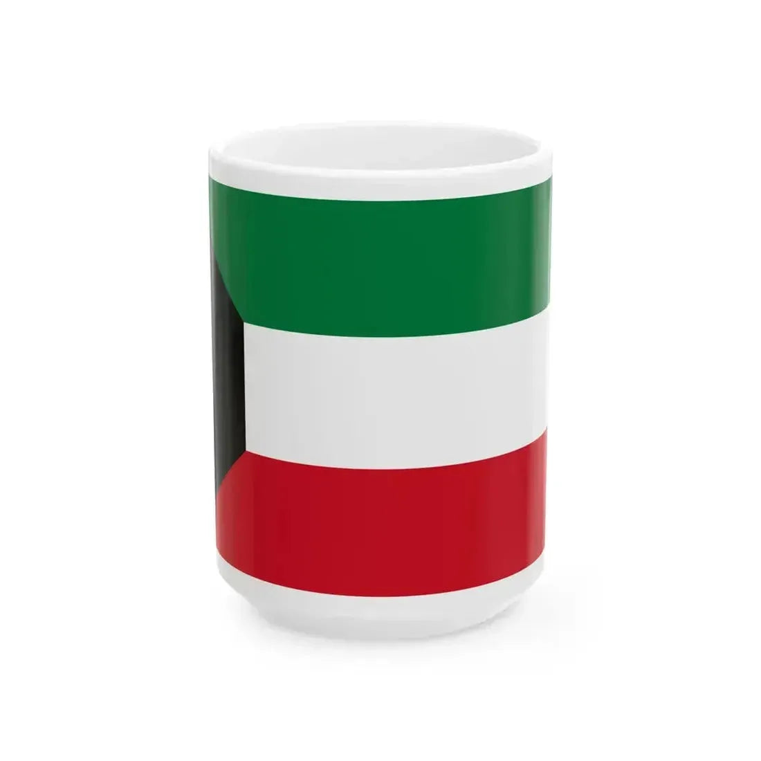 Flag of Kuwait 3-2 (Kuwait) White Coffee Mug 15oz - Go Mug Yourself