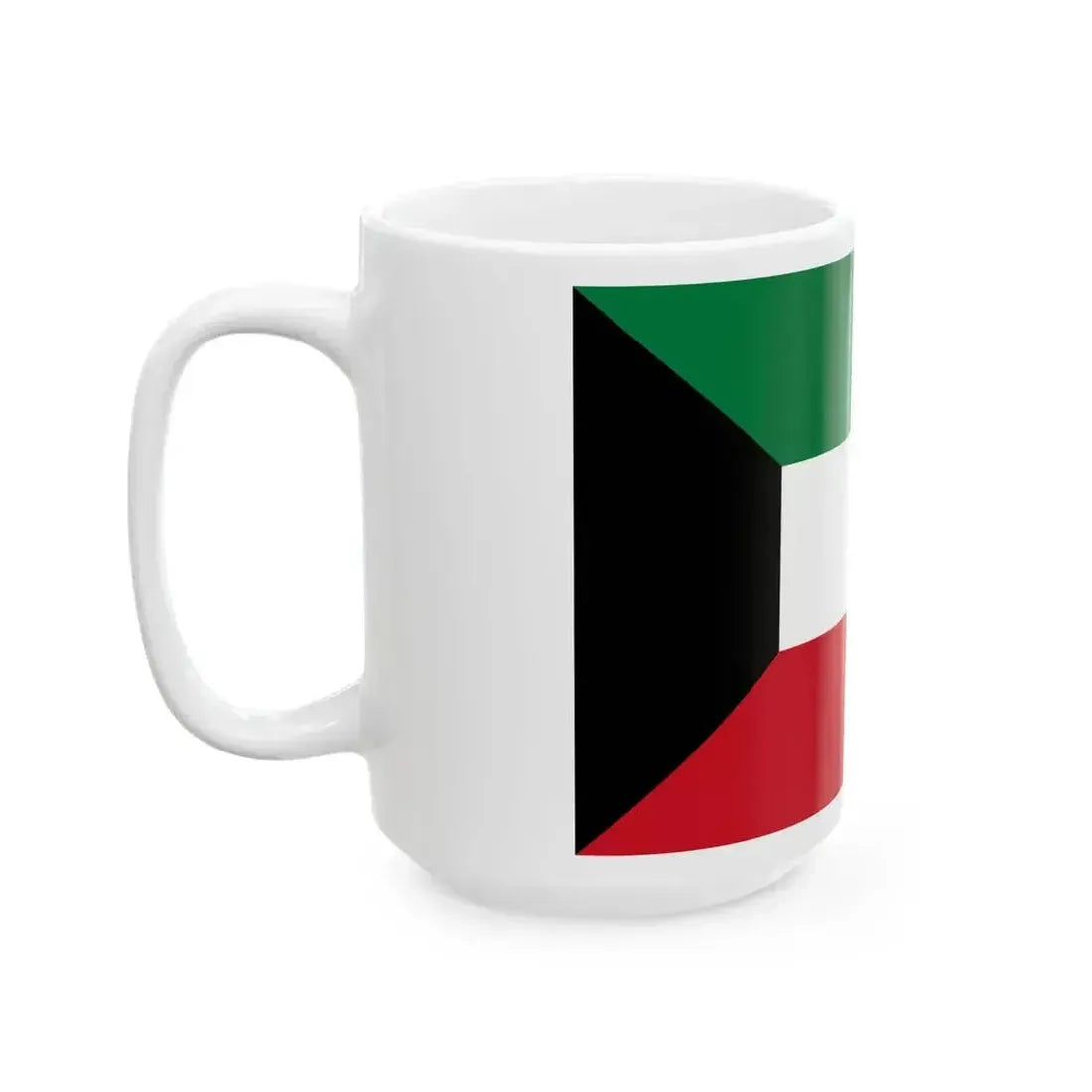Flag of Kuwait 3-2 (Kuwait) White Coffee Mug - Go Mug Yourself