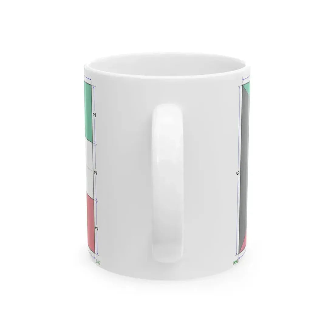 Flag of Kuwait construction sheet (Kuwait) White Coffee Mug - Go Mug Yourself