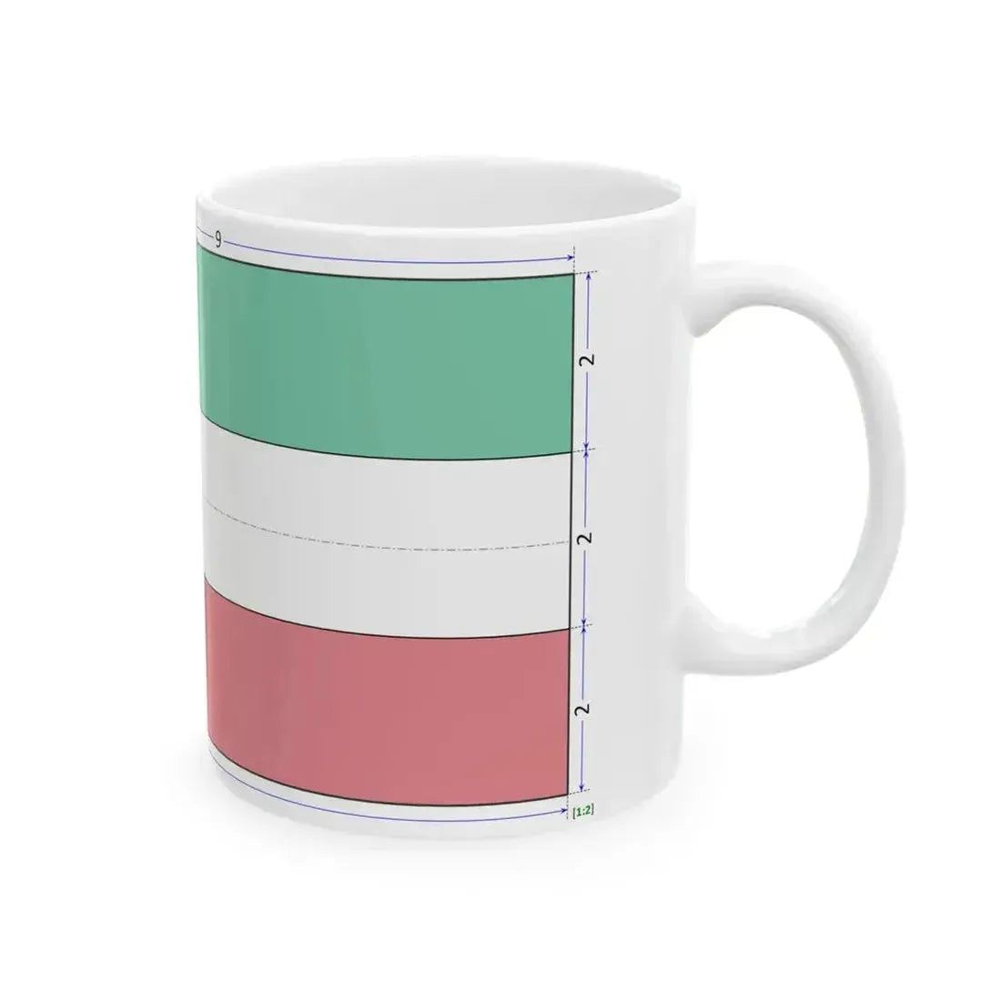 Flag of Kuwait construction sheet (Kuwait) White Coffee Mug - Go Mug Yourself