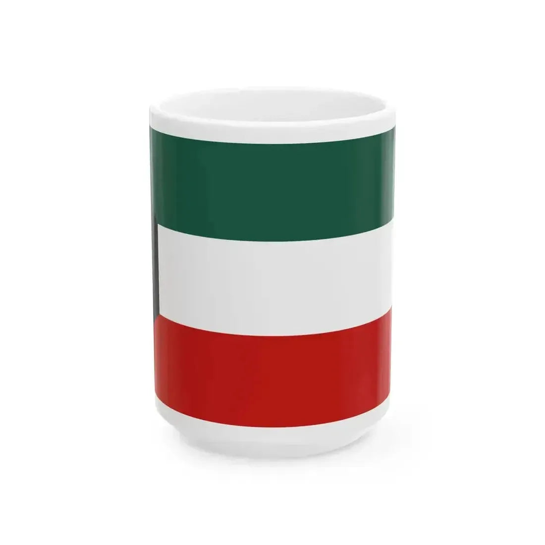 Flag of Kuwait Variant (Kuwait) White Coffee Mug 15oz - Go Mug Yourself
