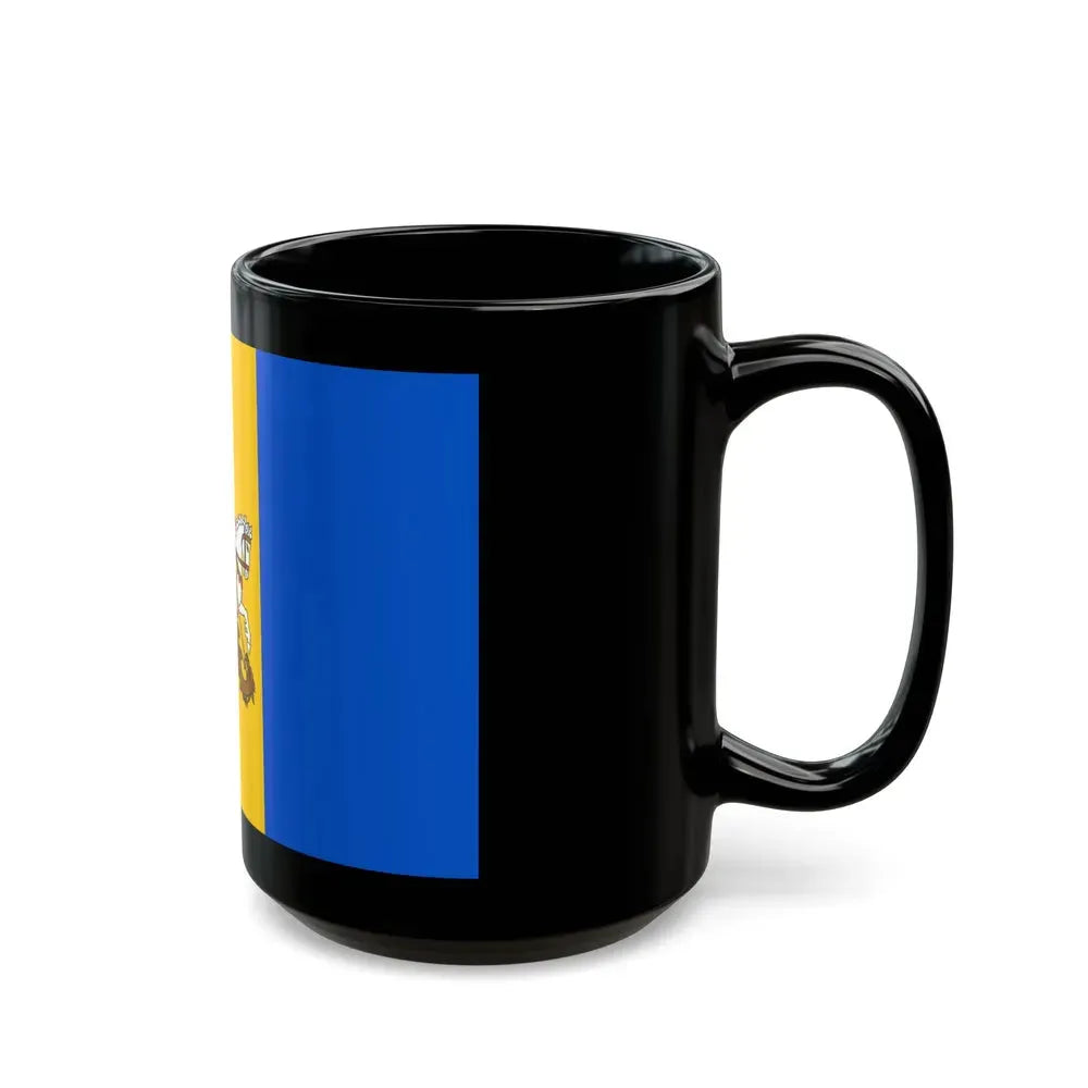 Flag of Kyiv Oblast Ukraine - Black Coffee Mug - Go Mug Yourself