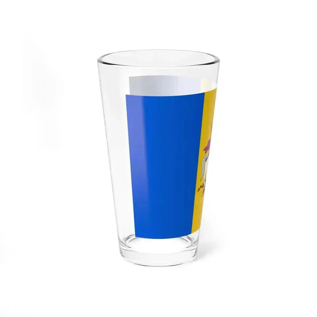 Flag of Kyiv Oblast Ukraine - Pint Glass 16oz - Go Mug Yourself
